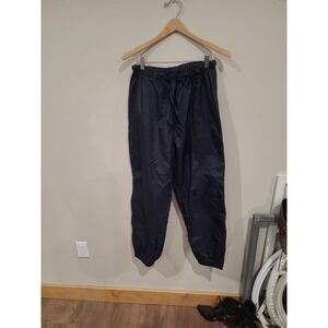 REI Women's SZ 14 black Pull On Jogger Style Nylon Rain Pants Athletic outdoors